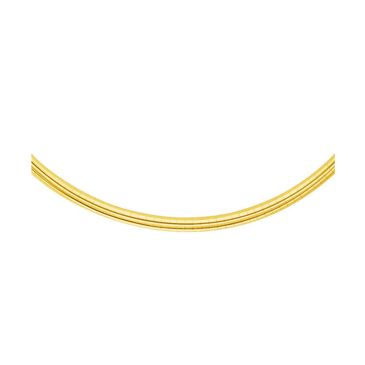 Chaîne en or jaune 14 carats au design Oméga classique (4 mm)