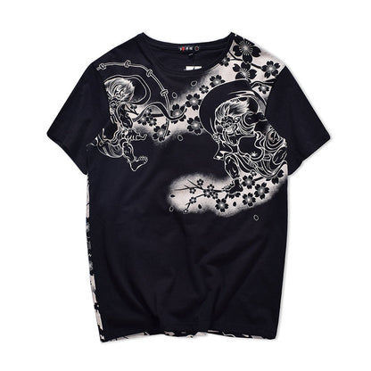 Men's Short Sleeve T-Shirt - Japanese Embroidered Design