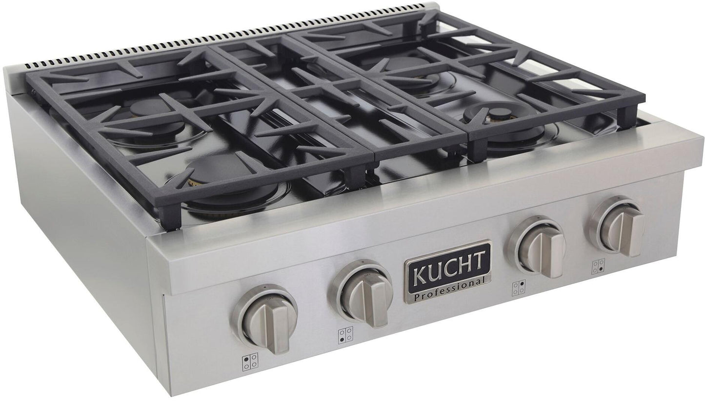 Kucht 30 Inch Gas Sealed Burner Rangetop KFX309T-S