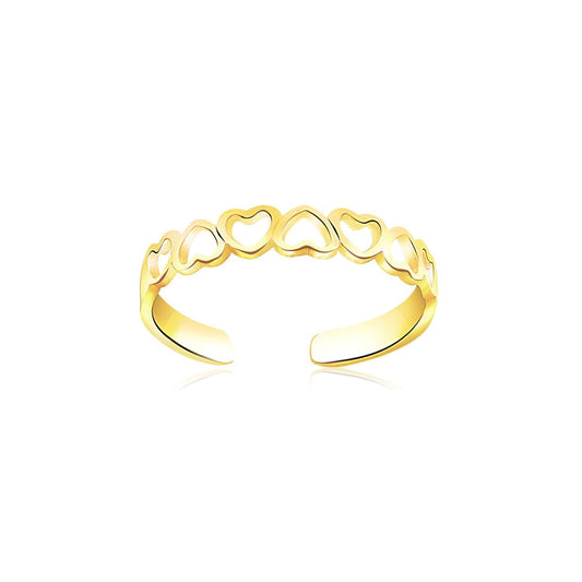 Bague d'orteil Cœur en or jaune 14 carats