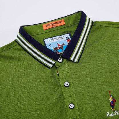 Rego Men's Business Polo Shirt - Summer Solid Color T-shirt