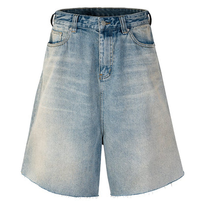 Men's Retro Loose Fitting Denim Shorts for Summer