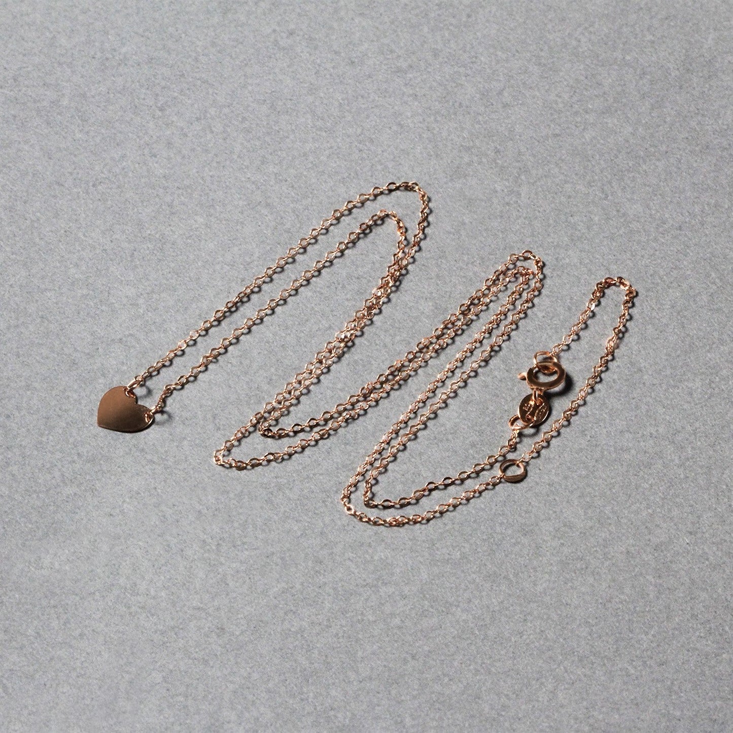 14k Rose Gold Polished Mini Heart Necklace