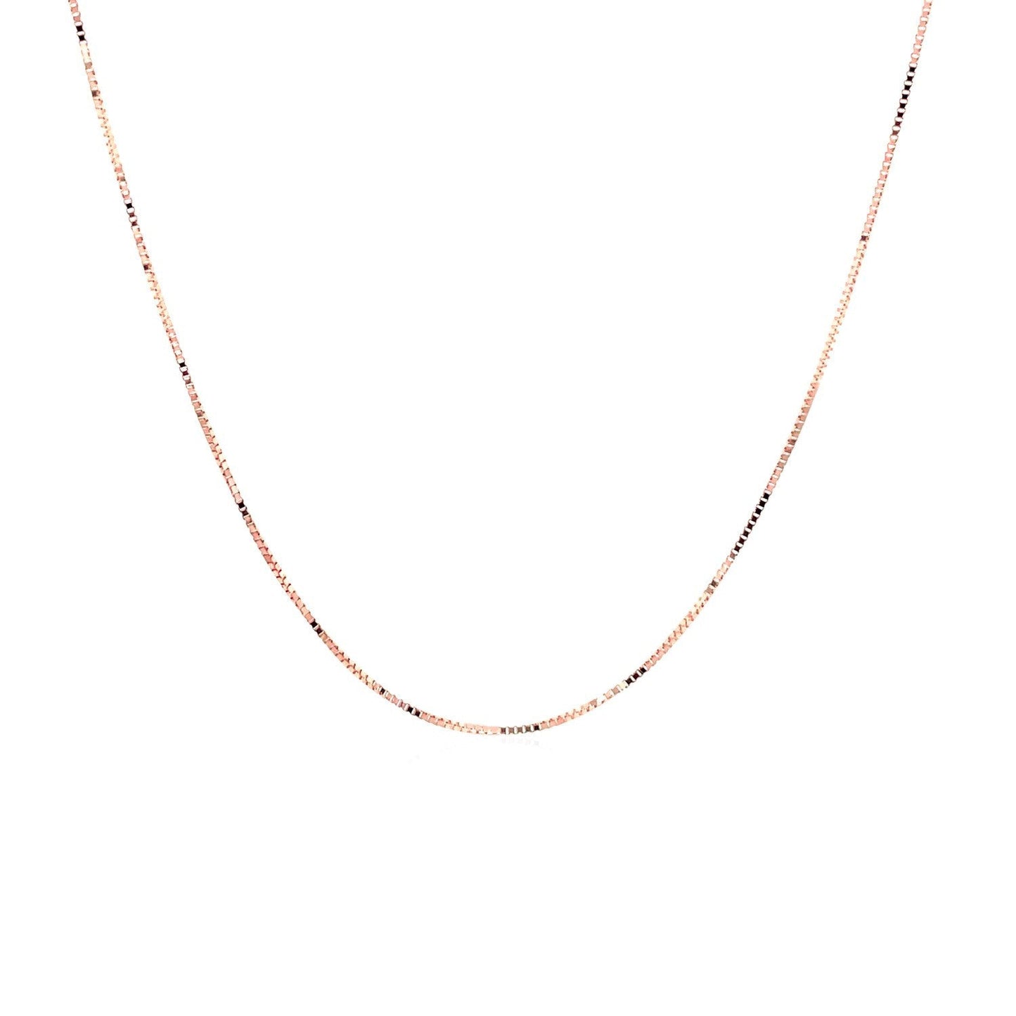14k Rose Gold Classic Box Chain 0.4mm