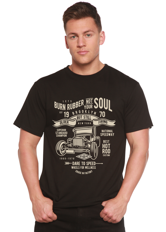 Burn Rubber Men's Bamboo Viscose/Organic Cotton Short Sleeve Graphic T-Shirt