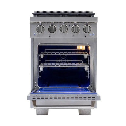 Kucht Professional 24" Liquid Propane Range Stainless Steel, True Simmer Burners, KFX2400X/LP-S