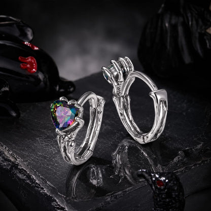 925 Sterling Silver Earrings with Transparent Glass for Women