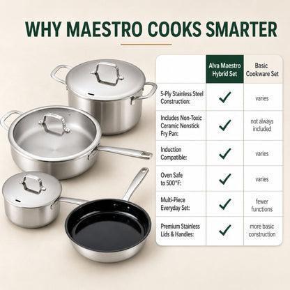 Hybrid Cookware Set, 7-Piece