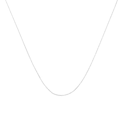 Solid 10K Yellow Gold 0.5mm Slim and Dainty Unisex 18" Rope Chain Necklace
