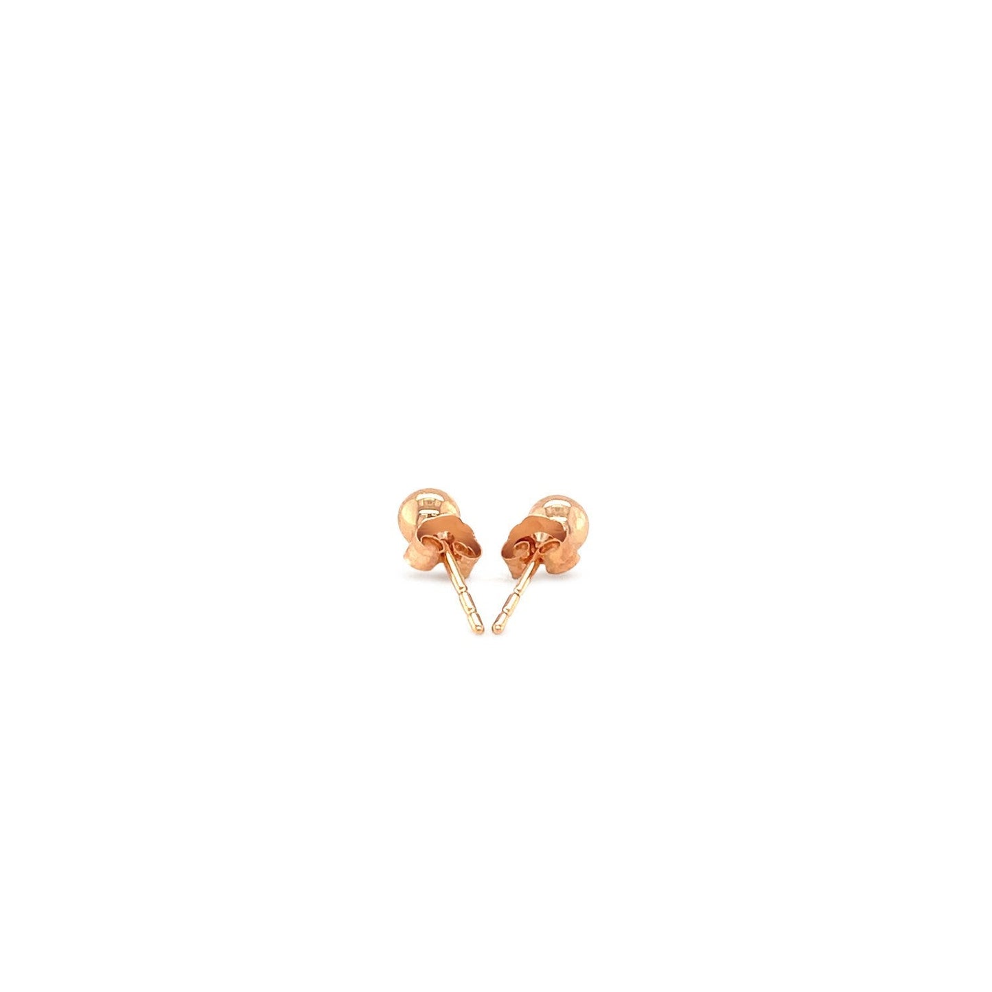 14k Rose Gold Ball Style Stud Earrings (4.0 mm)
