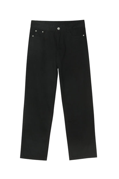 Straight Leg Jeans with Pockets