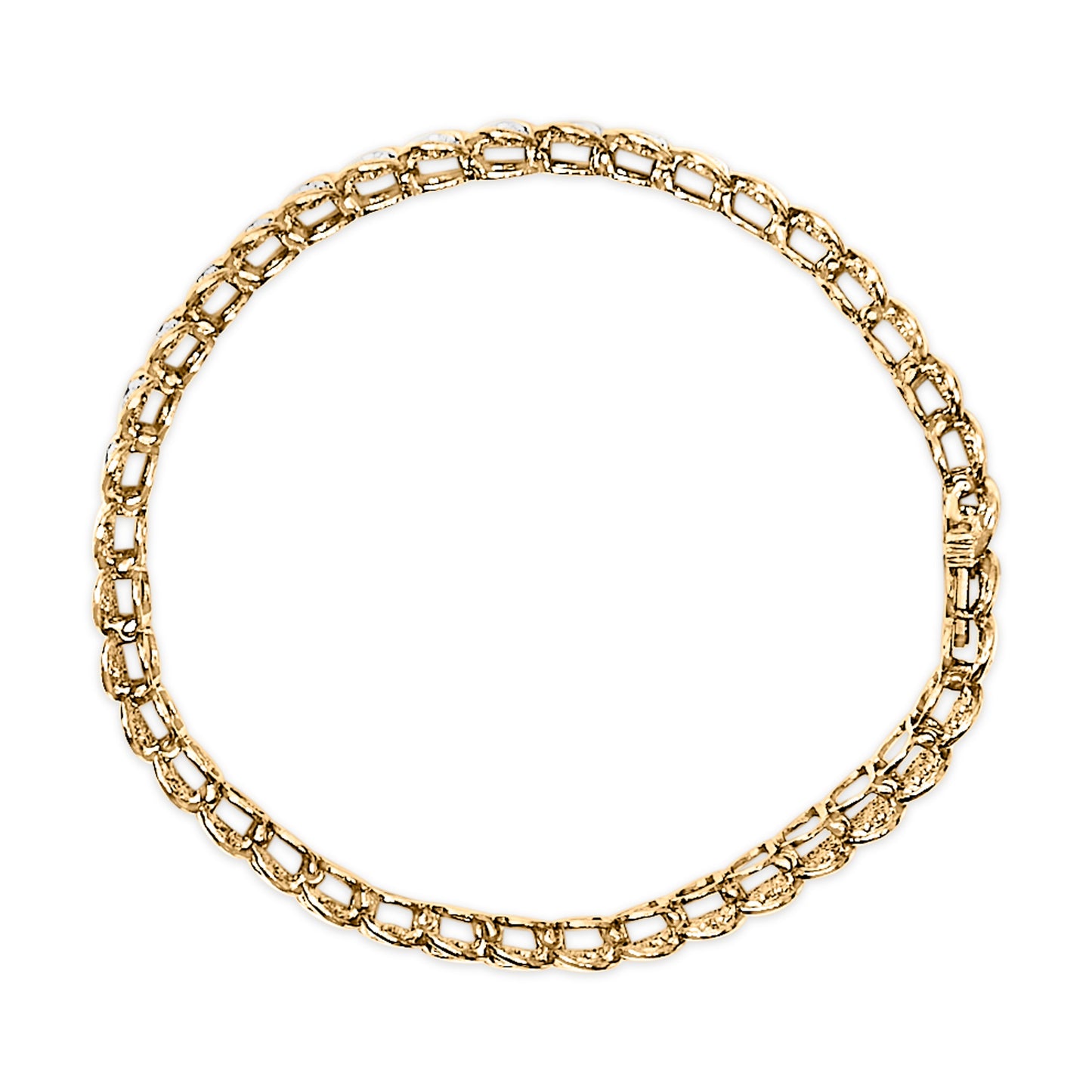 10K Yellow Gold 4.0 Cttw Diamond S-Link Bracelet