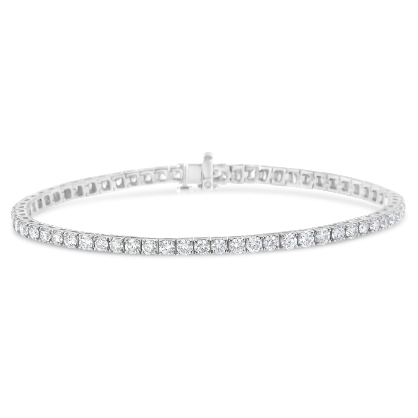 IGI Certified 5.0 Cttw Cut Diamond 14K White Gold Classic 7â€ Tennis Bracelet (H-I Color, I1-I2 Clarity)