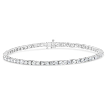 IGI Certified 5.0 Cttw Cut Diamond 14K White Gold Classic 7â€ Tennis Bracelet (H-I Color, I1-I2 Clarity)