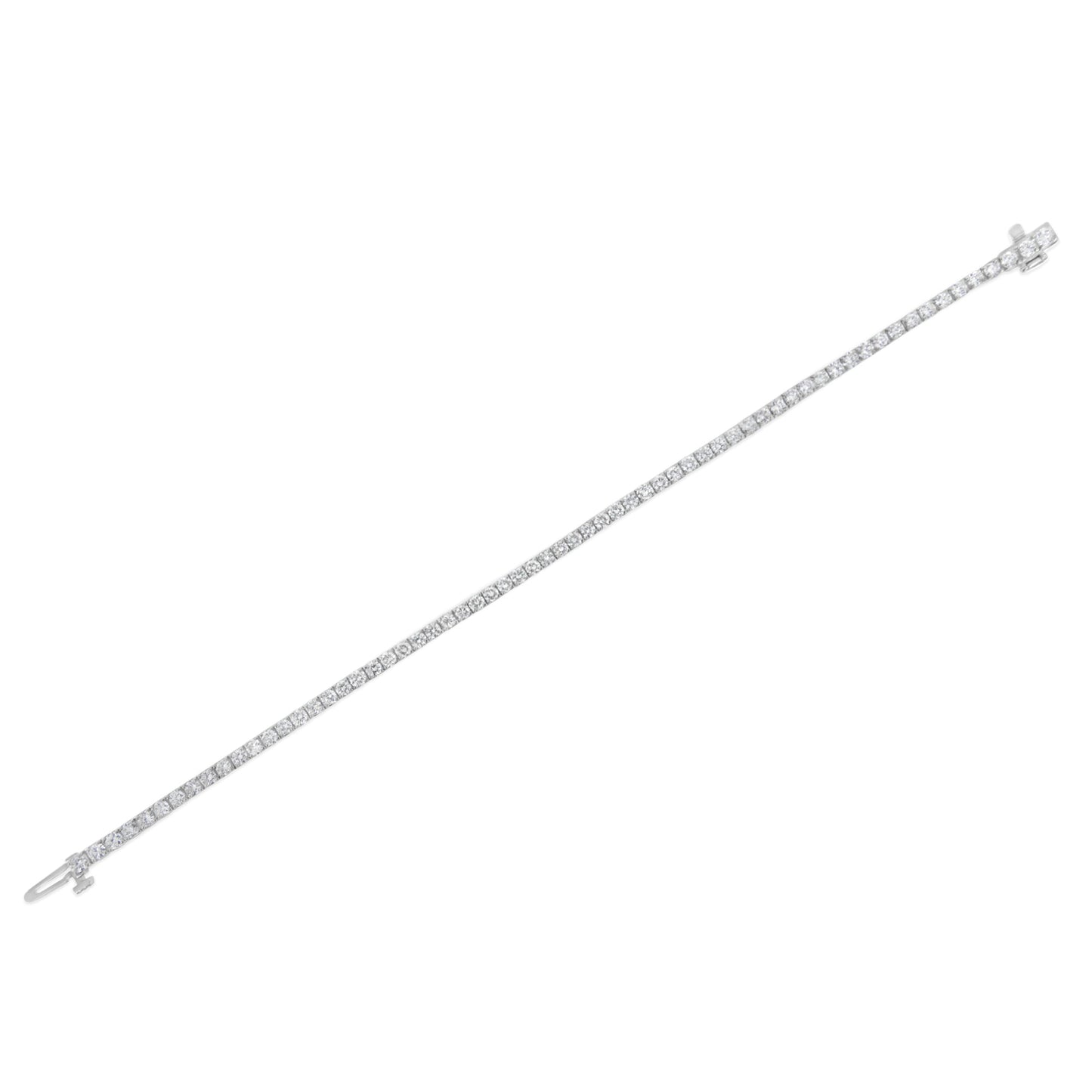 IGI Certified 5.0 Cttw Cut Diamond 14K White Gold Classic 7â€ Tennis Bracelet (H-I Color, I1-I2 Clarity)