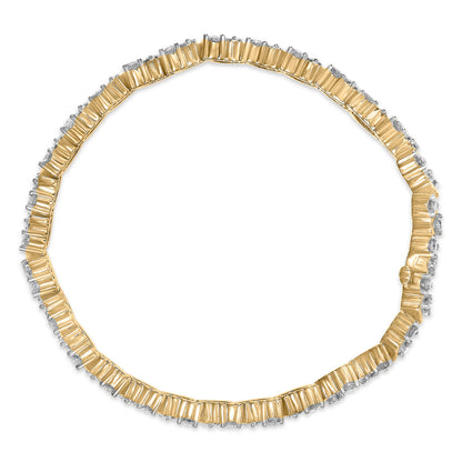 14K Yellow Gold Round-Cut Diamond Bracelet (4.00 cttw, H-I Color, I1-I2 Clarity)