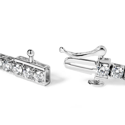14K White Gold 4.0 Cttw Classic Lab-Grown Diamond Tennis Bracelet (F-G Color, VS2-SI1 Clarity) - 7" Inches