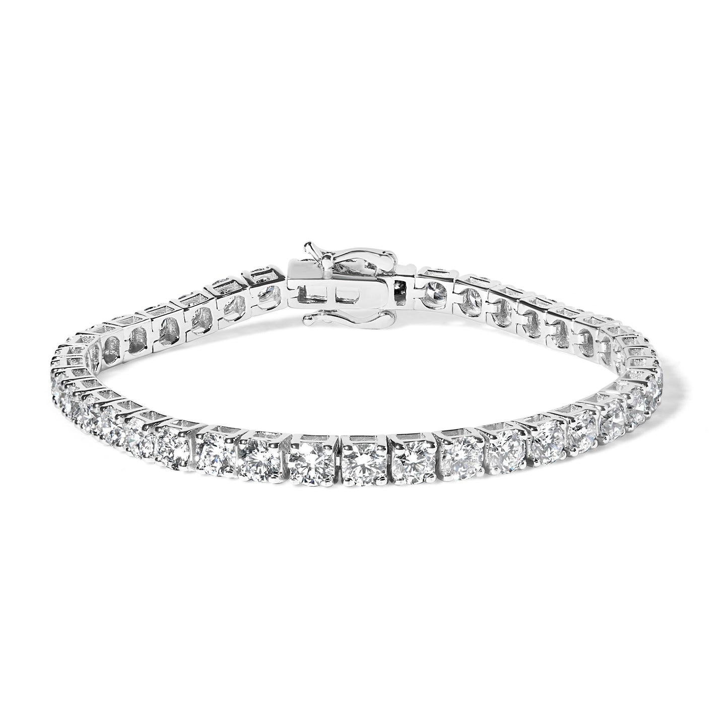 14K White Gold 2.00 Cttw Prong Set Lab Grown Round Diamond Classic Tennis Bracelet (F-G Color, VS2-SI1 Clarity) - 7.25"