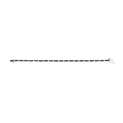 .925 Sterling Silver 3.0 Cttw Black and White Diamond Tennis Bracelet (I-J Color, I2-I3 Clarity) - 7.25" Inches