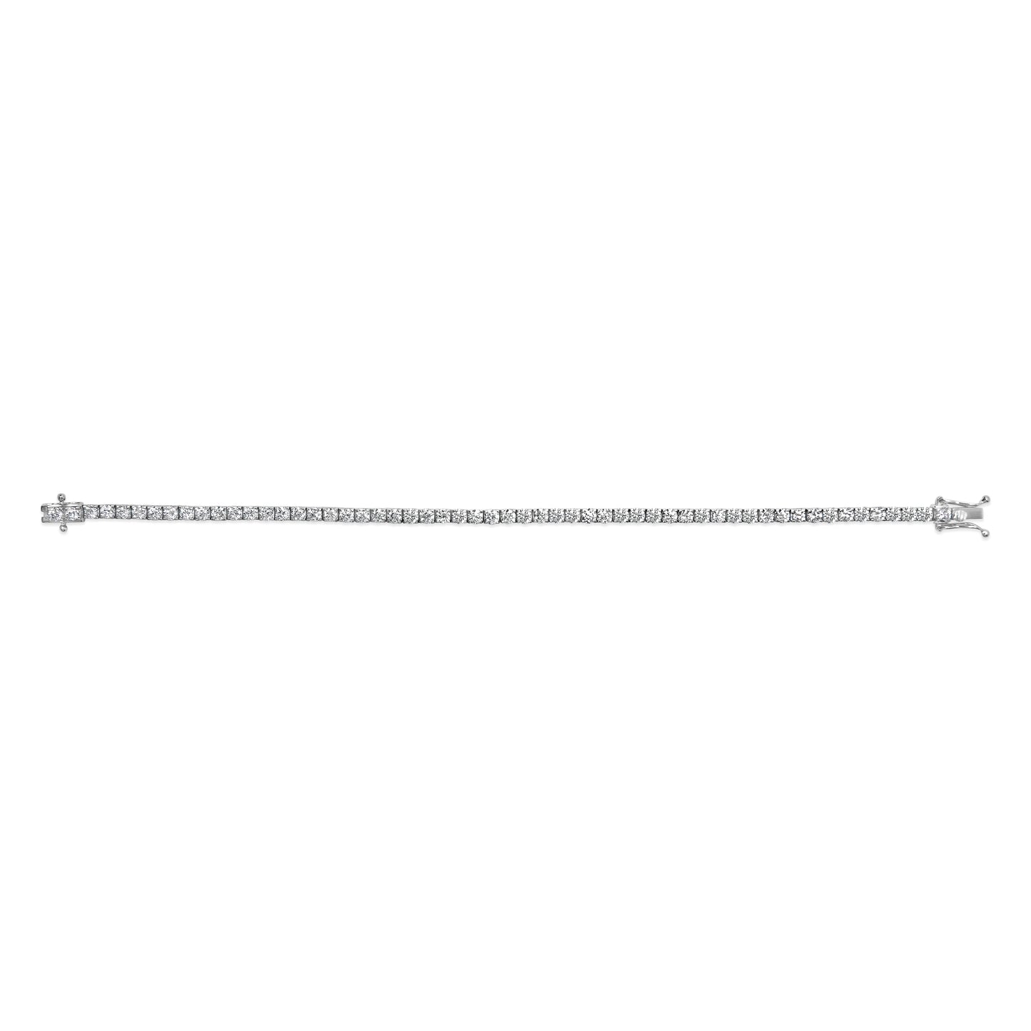 14K White Gold 5.0 Cttw Lab Grown Diamond Tennis Bracelet (F-G Color, VS1-VS2 Clarity) - 7.25" Inches