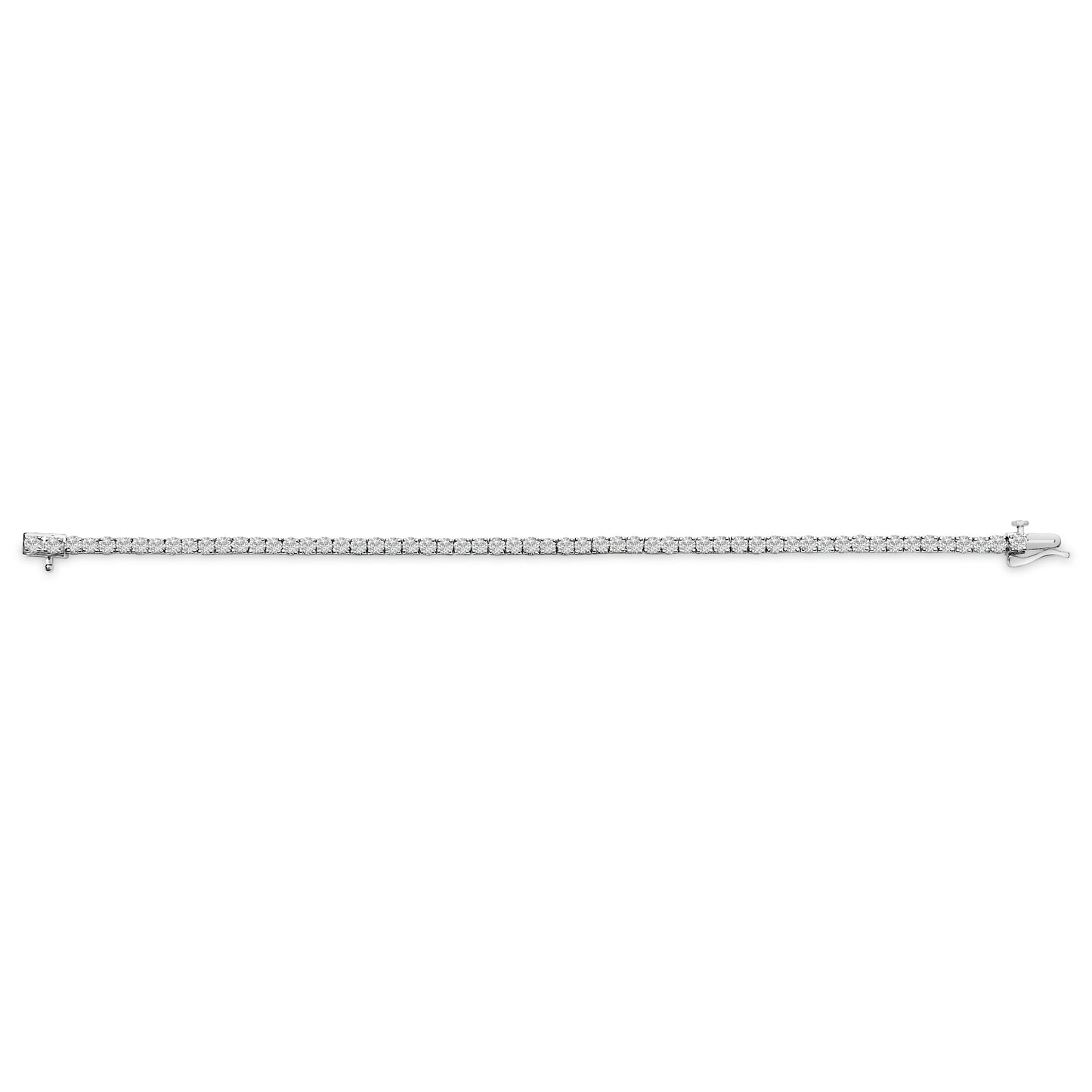 14K White Gold 6.00 Cttw Lab Grown Diamond Classic Tennis Bracelet  - 7.25"