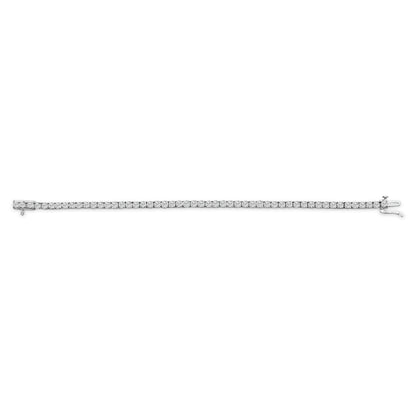 14K White Gold 7.0 cttw 4-Prong Set Lab Grown Diamond 7" Tennis Bracelet