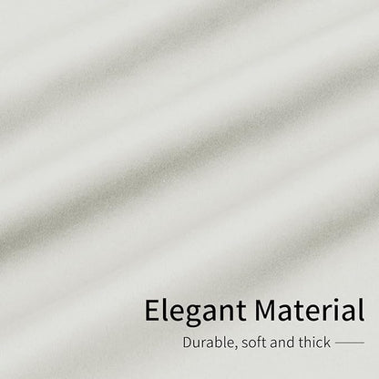 Easy-Going Blackout Curtains for Bedroom, Solid Thermal Insulated Grommet and Noise Reduction Window Drapes, Room Darkening Curtains for Living Room, 2 Panels (42x95 in, Ivory)