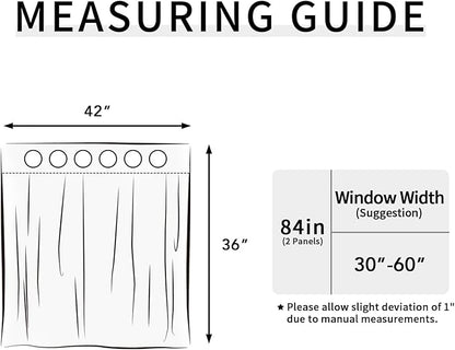 Easy-Going Blackout Curtains for Bedroom, Solid Thermal Insulated Grommet and Noise Reduction Window Drapes, Room Darkening Curtains for Living Room, 2 Panels (42x36 in, Light Gray)
