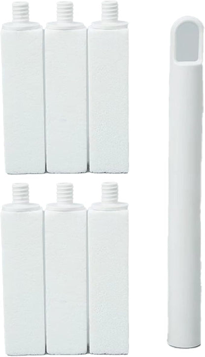 Pumice Stone Toilet Bowl Cleaner | Long Handle & Eco-friendly Screw-on Pumice Stones | Scouring Stick for Toilet Cleaning, Stain Removal on Toilets, Grills, Tiles, Grout & Pools | 6 Pack