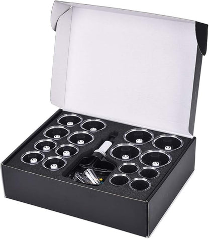 MUCHOO Cupping Set Professional Chinese Acupoint Cupping Therapy Sets Portable, Suction Hijama Cupping Set with Vacuum Magnetic Pump Cellulite Cupping Massage Kit 22-Cup