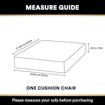 PrinceDeco Couch Cushion Cover Cushion Slipcover for Chair Sofa Cushion Furniture Protector Seat Cushion Sofa Cover for Dog Pet Kid with Elastic Straps Width Up to 29.5", Brown