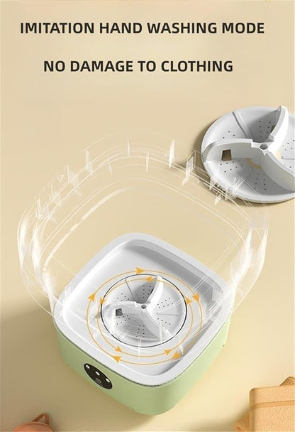 Portable Washing Machine, Mini Washer,16L Upgraded Large Capacity Foldable Washer.Deep Cleaning of Underwear, Baby Clothes and Other Small Clothes.Suitable for Apartments, Dormitories, Hotels.(Green)