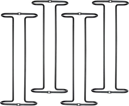 10 Inch Wine Glass Rack Under Cabinet Shelf Stemware Storage Hanging Hanger Organizer Glasses Holder with Drying Under Counter Metal for Kitchen and Bar Set of 2 Black