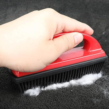 Rubber Pet Hair Removal Brush Lint & Hair Removal Cat Dog Hair Remover Brush Pet Hair Removal Tool Silicone Lint and Debris Remover for Cleaning,Grooming,Lint and Fur Removal,Home (Red&Black)