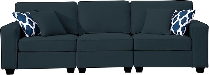 L Lengend Vansen Modular Sectional Sofa U Shaped Couch with Ottoman Modern Reversible Corner Sectional Couch for Living Room (Charcoal, 2+3 with Ottoman)