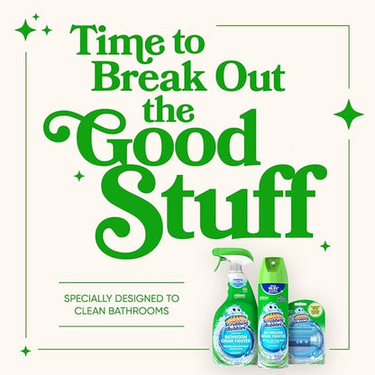 Scrubbing Bubbles Fresh Gel Toilet Bowl Cleaning Stamps, Helps Keep Toilet Clean and Helps Prevent Limescale & Rings, Rainshower Scent, 1 Dispenser with 24 Fresh Gel Stamps