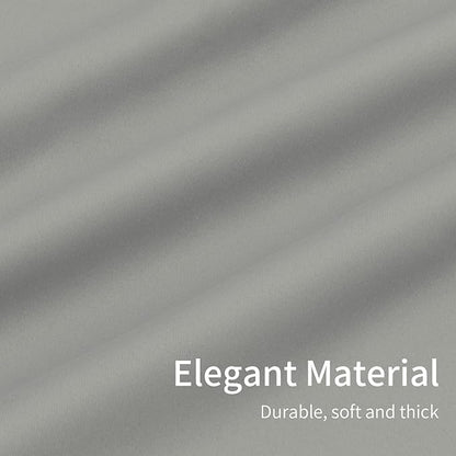 Easy-Going Blackout Curtains for Bedroom, Solid Thermal Insulated Grommet and Noise Reduction Window Drapes, Room Darkening Curtains for Living Room, 2 Panels(46x63 in, Light Gray)