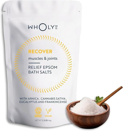 Epsom Salt Bath Salts - Natural Bath Soak for Muscle and Joint Recovery with Arnica, Frankincense and Eucalyptus Essential Oil - Great for Post Workout and Relaxation - 35 Ounce (1Kg)