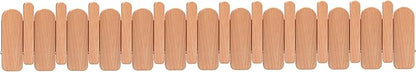 Wall Mounted Piano Key Hanger | Flip Style Hook | Entrance Wall Art Hook, Made of Oak Wood (3 Times Painted, 4 Times Polished) (Arc Beech, 12Hooks)