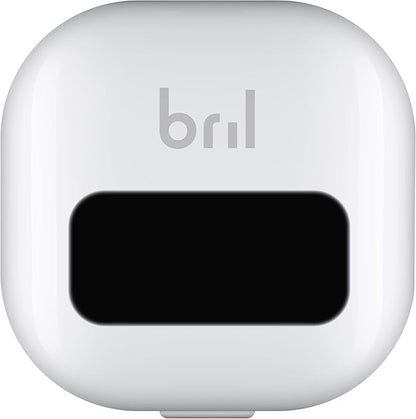 Bril UV-C Toothbrush Sanitizer, Portable Cleaner, Travel Cover, Magnetic Holder, and Rechargeable Case for Any Size Toothbrush, White