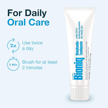 Bioniq Classic Biomimetic Toothpaste with 20 Percent Hydroxyapatite for Daily Use, 3.44 Ounce (Pack of 3)