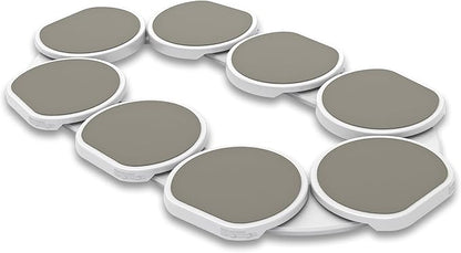 Full Set - Greige - The First Patented Lazy Susan Turntable Expandable for Rectangular & Oblong Tables - Kitchen & Dining Tables - Great Gift! Parties & Gatherings.