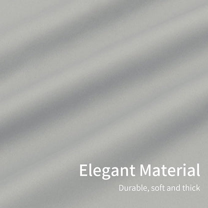 Easy-Going Blackout Curtains for Bedroom, Solid Thermal Insulated Grommet and Noise Reduction Window Drapes, Room Darkening Curtains for Living Room, 2 Panels(46x84 in, Greyish White)