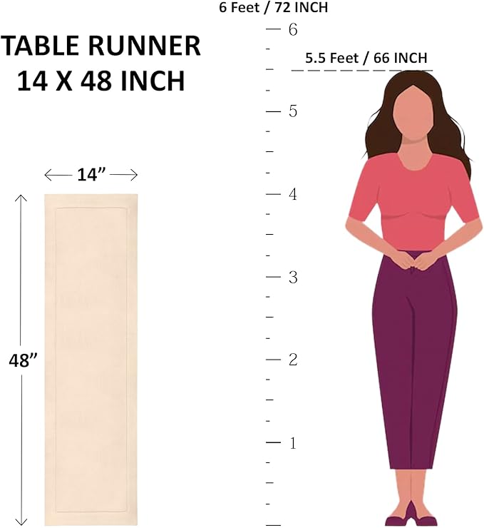 Solino Home Linen Table Runner 48 Inches - 100% Pure Linen Pink Lemonade Table Runner 14 x 48 Inch Ideal for Dresser and Coffee Tables - Halloween - Fete