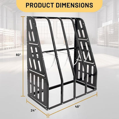 Vertical Bar Rack Standing Steel Vertical Long Parts Industrialized Large Capacity Storage Racks Rugged and Durable for Factories, Warehouses, Garages