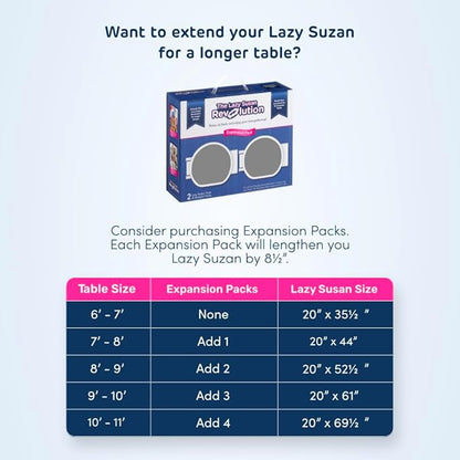 Expansion Pack - Light Gray - 2 Straight Tracks and 2 Trays. Does not Work Without the Lazy Susan Revolution Full Set (Sold Separately).