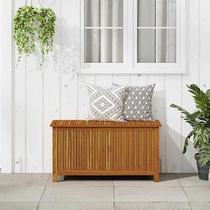 vidaXL Outdoor Storage Box - Wooden Deck Cabinet for Patio/Garden with Water-Resistant Lining, Farmhouse Style