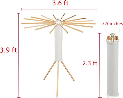 JOOM Tripod Clothes Drying Rack, Garment Rack Portable and Foldable Space Saving Laundry Drying Rack - Drying Rack Clothing Floor Folding Balcony Bedroom Household Wooden