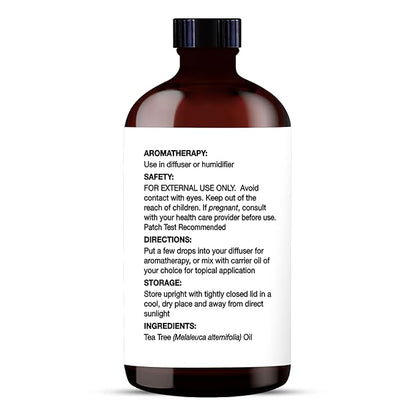 Majestic Pure Tea Tree Essential Oil with Glass Dropper - Huge 4 Fl Oz - 100% Pure and Natural Tea Tree Oil - Premium Grade Essential Oils for Diffuser, Aromatherapy, Soap and Candle Making