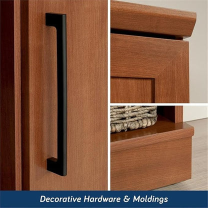 Sauder HomePlus Multi-Room Storage Cabinet with Adjustable Shelves and Door Positioning, Kitchen Laundry Bathroom Pantry Storage Cabinet, in Sienna Oak Finish